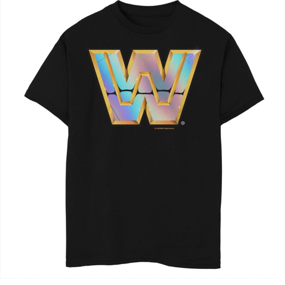 WWE Retro WrestleMania Logo Graphic T shirt Youth boys Large
